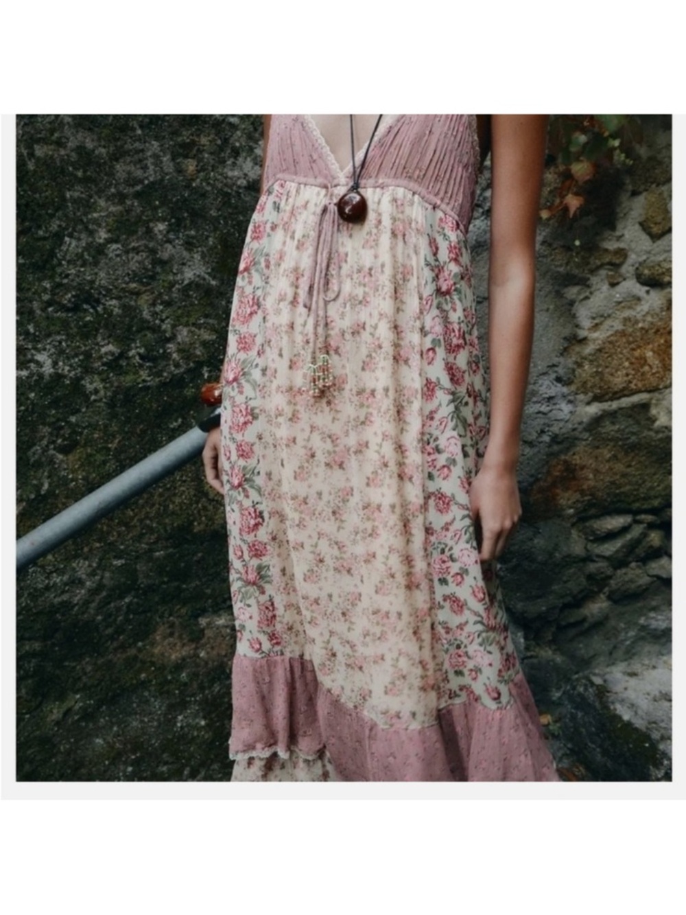 ZARA PATCHWORK FLORAL DRESS - Picture 7 of 13
